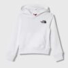 The North Face hanorac de bumbac pentru copii B GRAPHIC HOODIE 1 culoarea alb