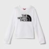 The North Face longsleeve din bumbac pentru copii L/S EASY TEE culoarea alb