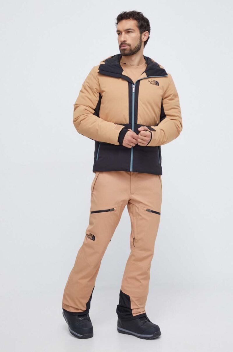 The North Face longsleeve funcțional Dragline culoarea maro preţ