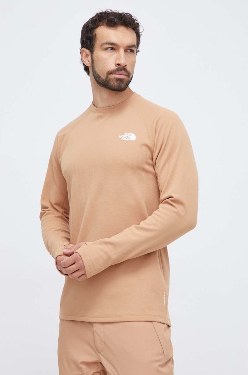 The North Face longsleeve funcțional Dragline culoarea maro