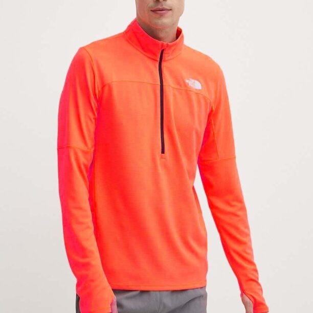 The North Face longsleeve sport Sunriser culoarea portocaliu