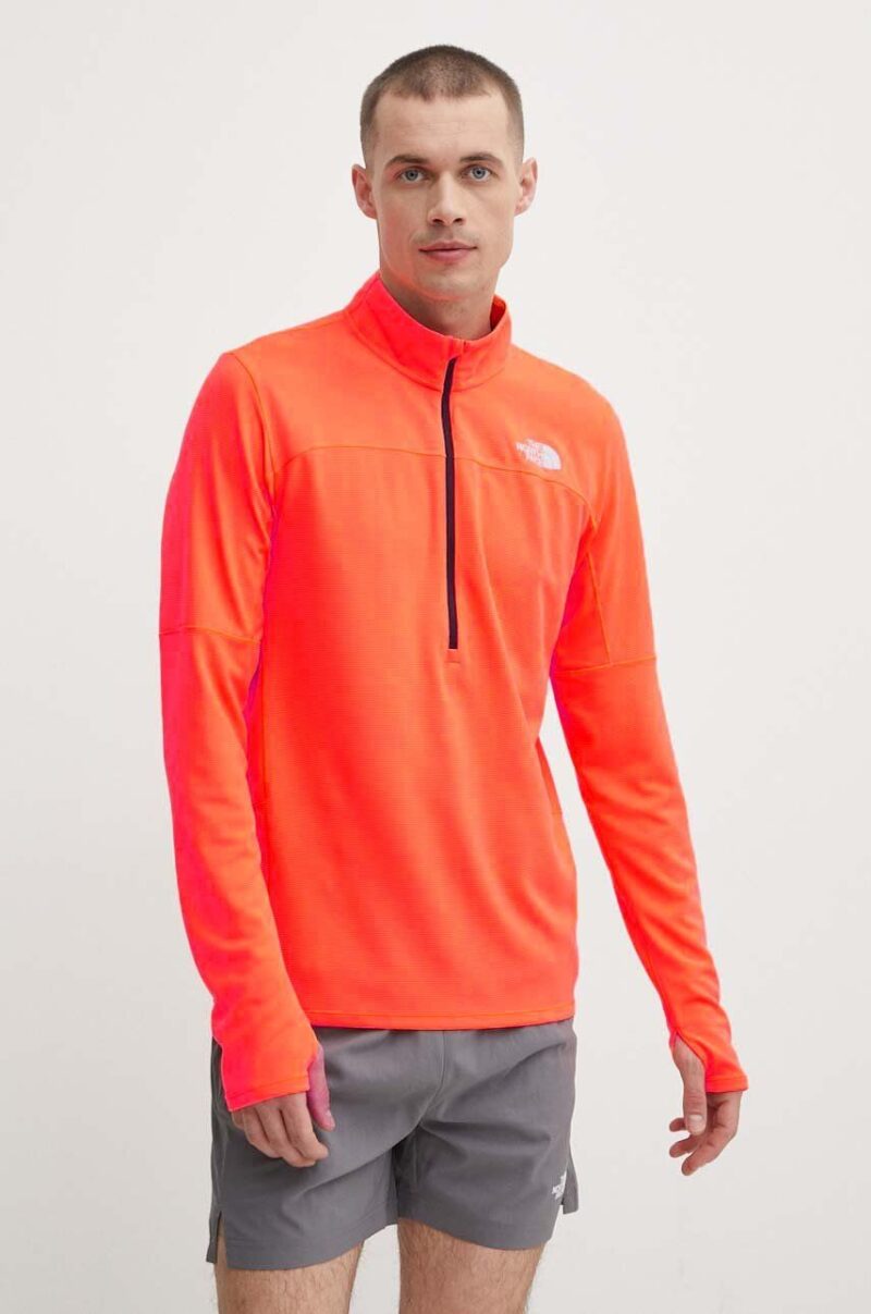 The North Face longsleeve sport Sunriser culoarea portocaliu