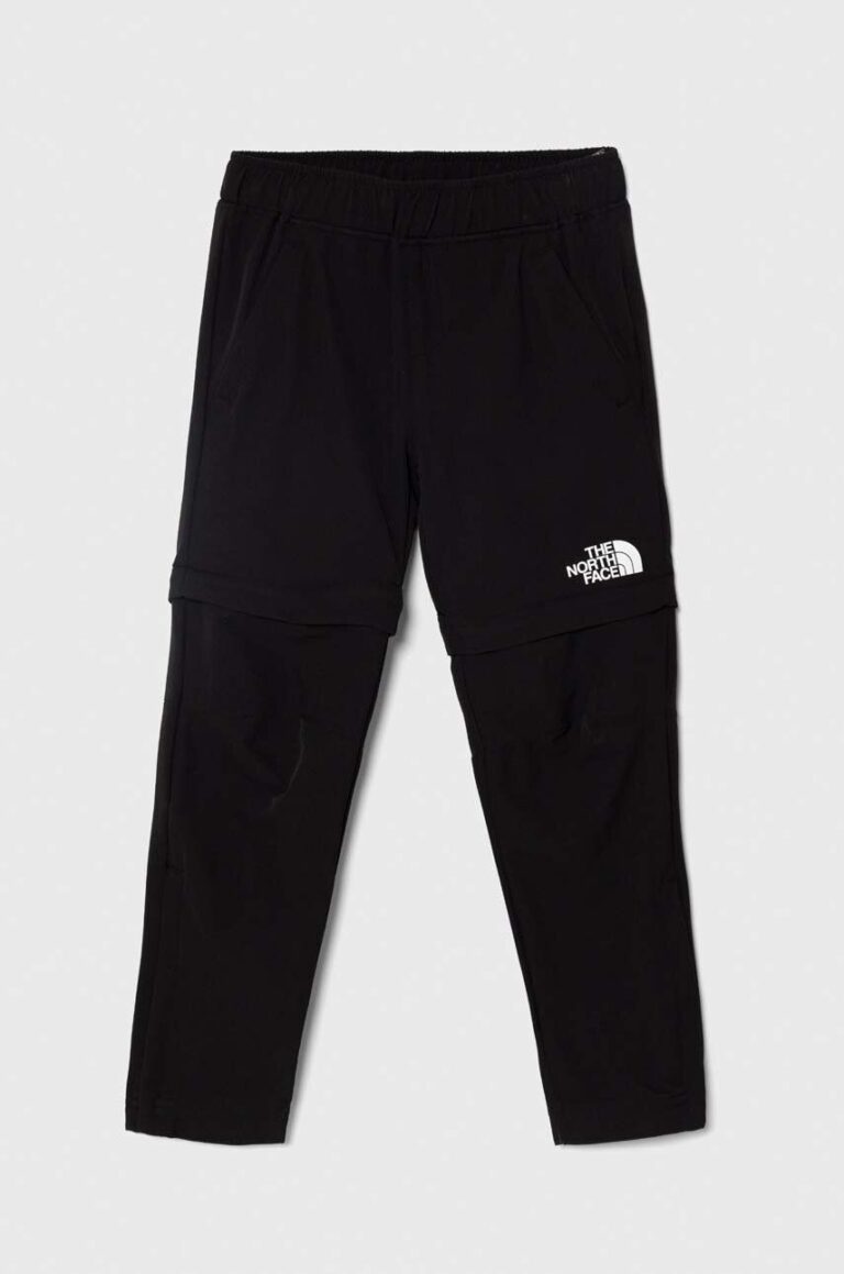 The North Face pantaloni copii PARAMOUNT CONVERTIBLE culoarea negru