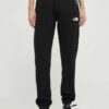 The North Face pantaloni de trening din bumbac culoarea negru