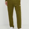 The North Face pantaloni de trening din bumbac culoarea verde