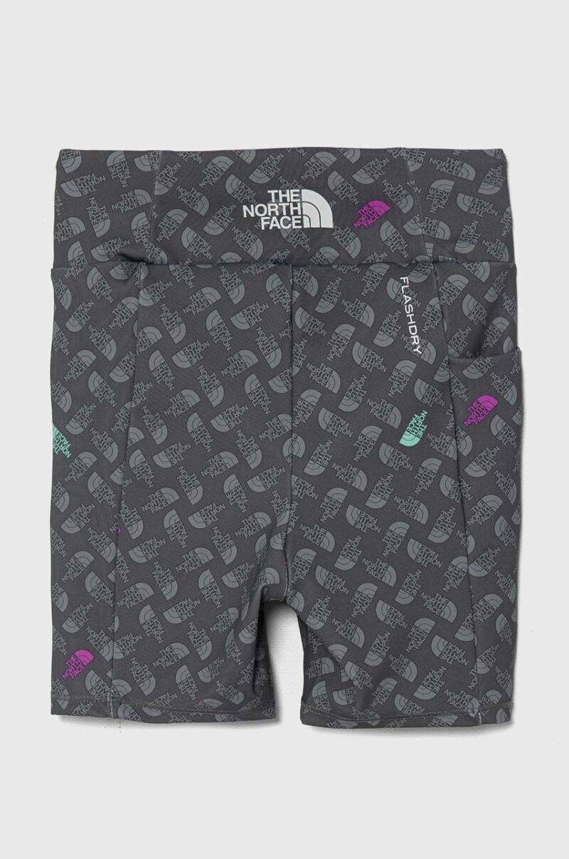 The North Face pantaloni scurti copii NEVER STOP BIKE SHORT culoarea gri