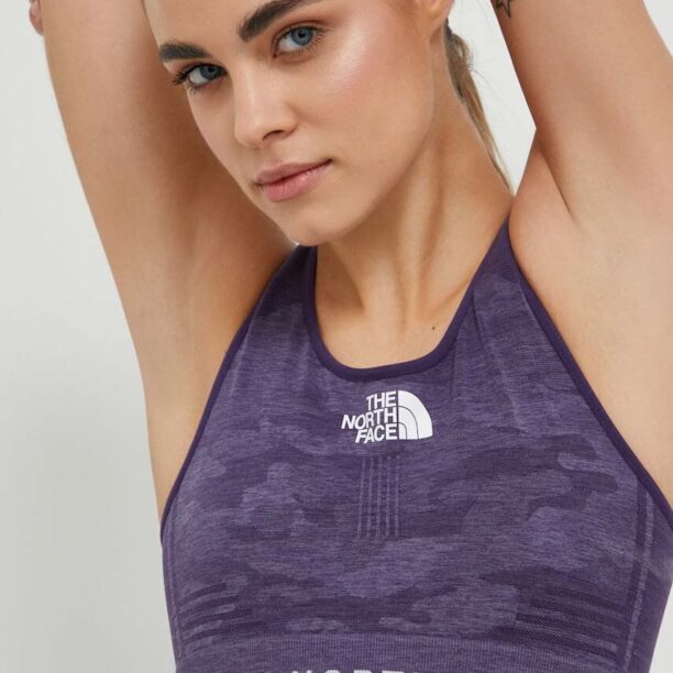 The North Face sutien sport Mountain Athletics culoarea violet