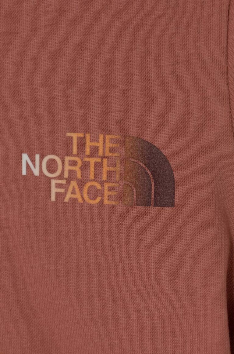 The North Face tricou de bumbac pentru copii RELAXED GRAPHIC TEE 2 culoarea maro