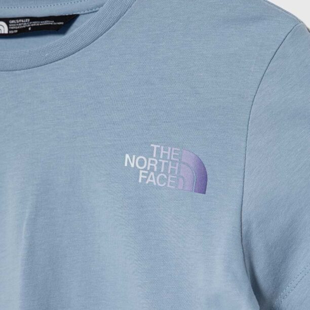 The North Face tricou de bumbac pentru copii RELAXED GRAPHIC TEE 2 culoarea turcoaz