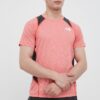 The North Face tricou sport Glacier culoarea rosu