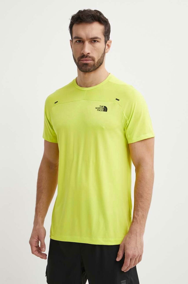 The North Face tricou sport Mountain Athletics culoarea verde