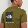 The North Face tricou sport Reaxion Red Box culoarea verde