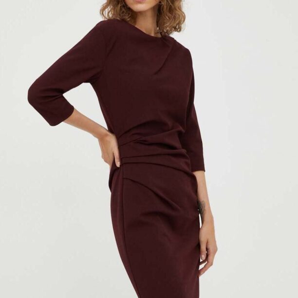 Tiger Of Sweden rochie culoarea bordo