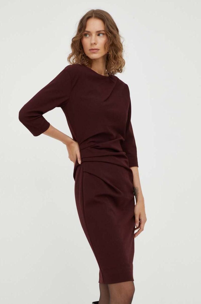 Tiger Of Sweden rochie culoarea bordo