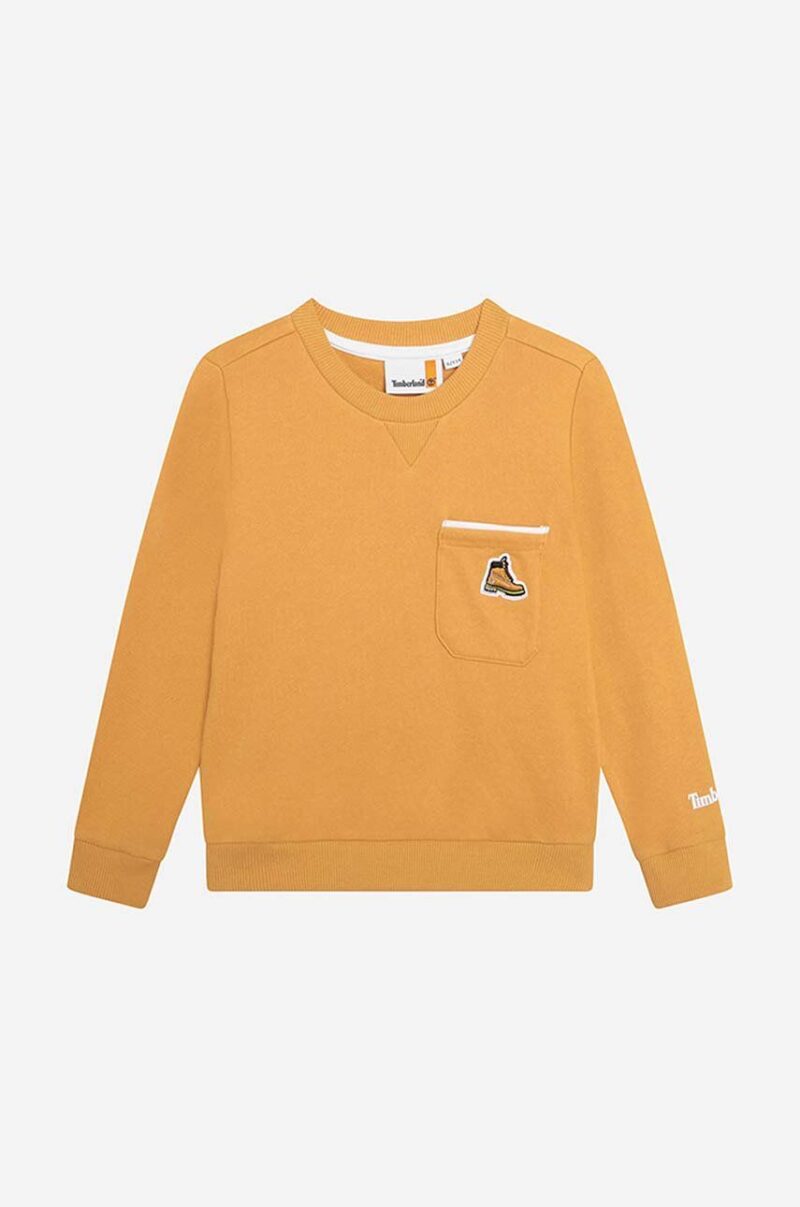 Timberland bluza copii Sweatshirt culoarea portocaliu