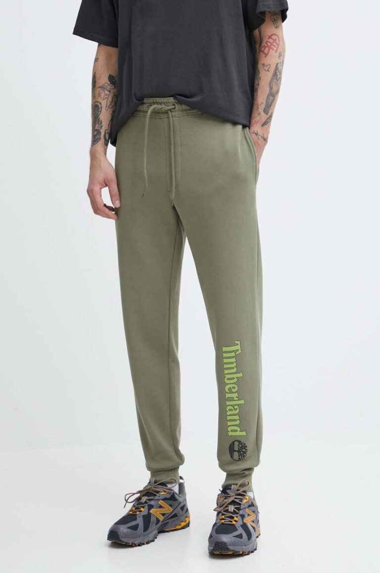 Timberland pantaloni de trening culoarea verde