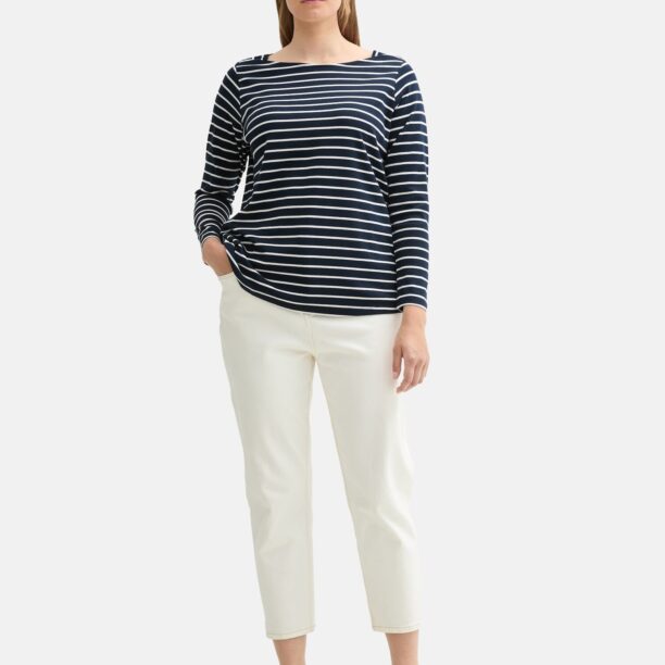 Tom Tailor Women + Tricou  bleumarin / alb preţ