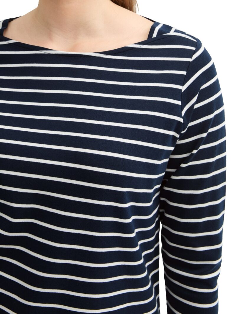 Preţ Tom Tailor Women + Tricou  bleumarin / alb