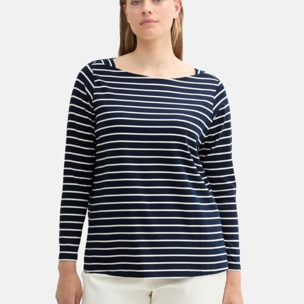 Tom Tailor Women + Tricou  bleumarin / alb