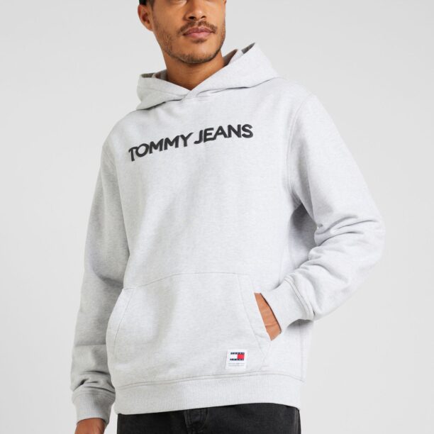 Tommy Jeans Bluză de molton 'CLASSIC'  bleumarin / gri amestecat / roșu / alb