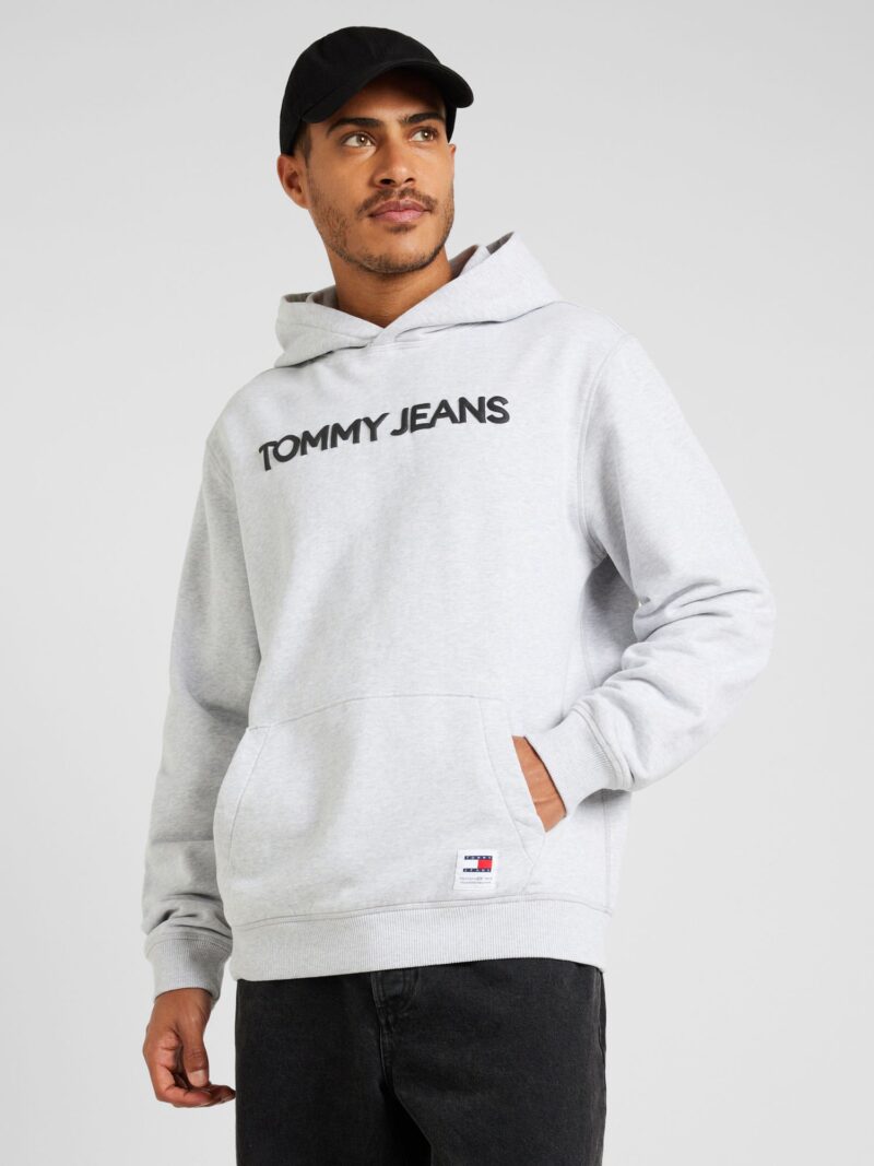 Tommy Jeans Bluză de molton 'CLASSIC'  bleumarin / gri amestecat / roșu / alb