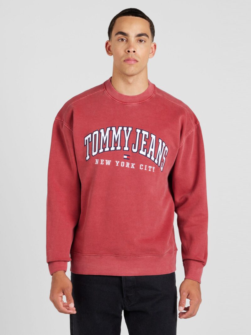 Tommy Jeans Bluză de molton 'VARSITY'  bleumarin / roșu / alb preţ