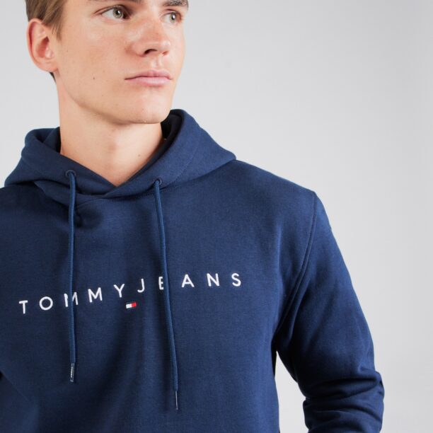 Preţ Tommy Jeans Bluză de molton  albastru închis / alb