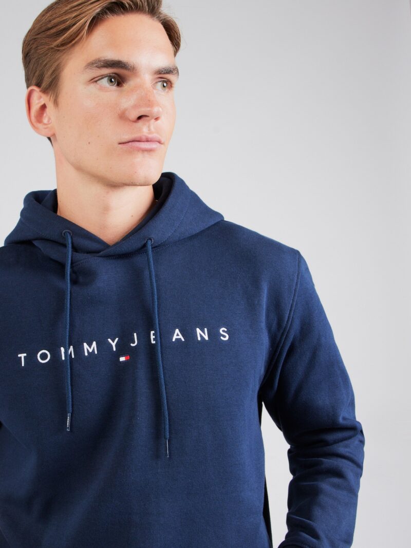 Preţ Tommy Jeans Bluză de molton  albastru închis / alb