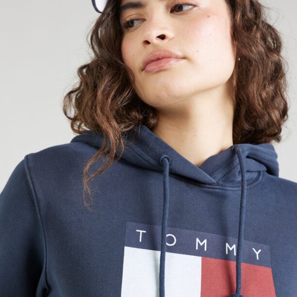 Preţ Tommy Jeans Bluză de molton  albastru marin / roșu / alb