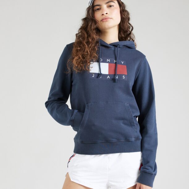 Tommy Jeans Bluză de molton  albastru marin / roșu / alb