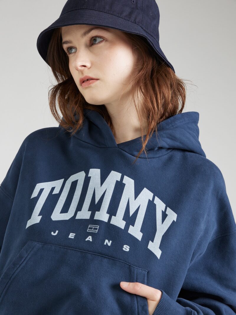 Preţ Tommy Jeans Bluză de molton  albastru noapte / albastru porumbel