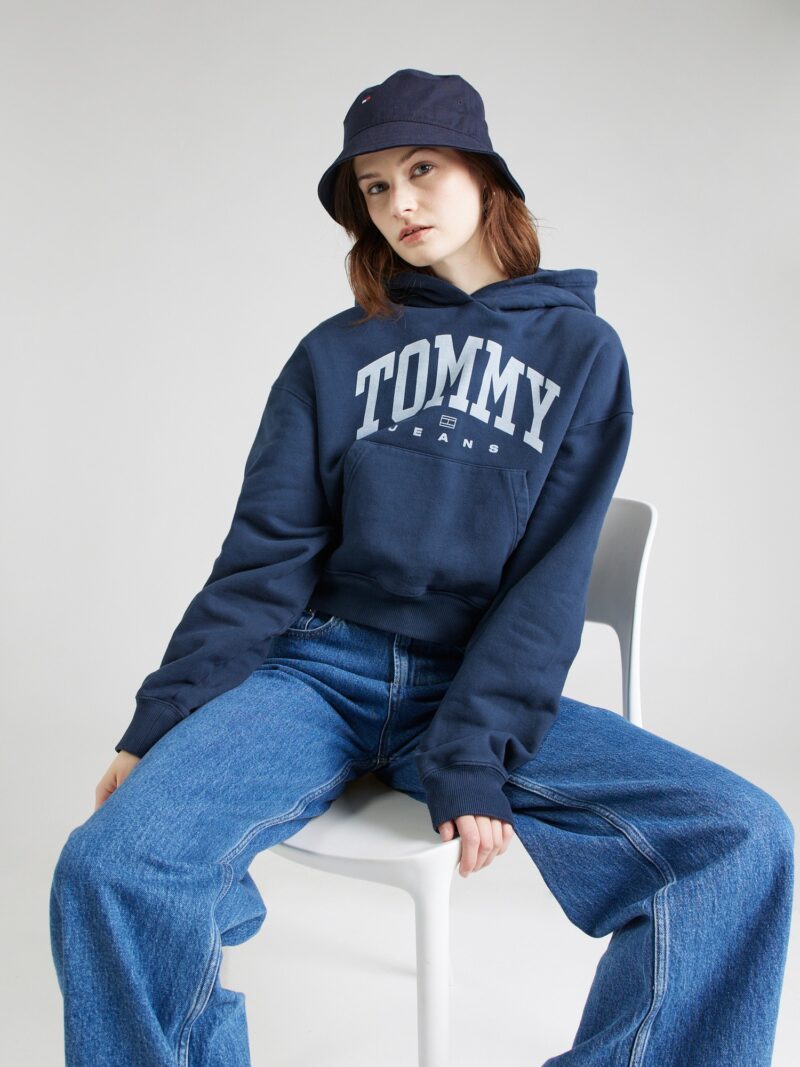 Tommy Jeans Bluză de molton  albastru noapte / albastru porumbel