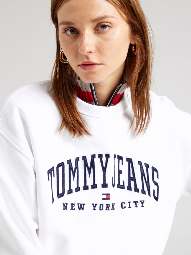 Preţ Tommy Jeans Bluză de molton  bleumarin / alb