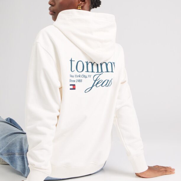 Tommy Jeans Bluză de molton  bleumarin / albastru închis / roșu / alb lână