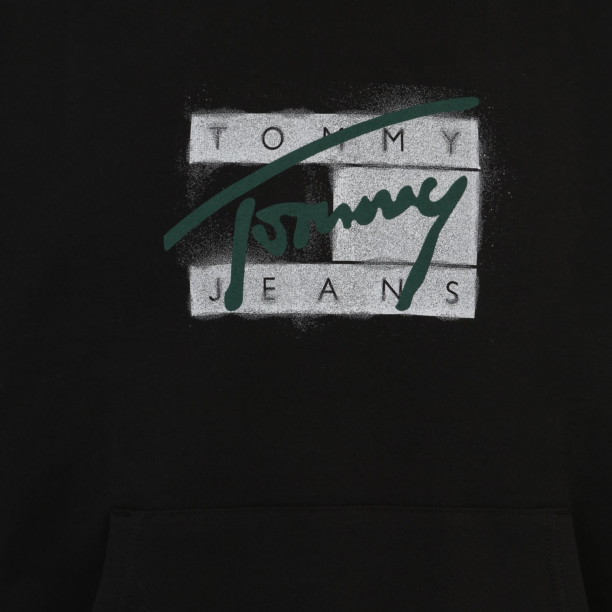 Tommy Jeans Bluză de molton  gri / verde închis / negru preţ