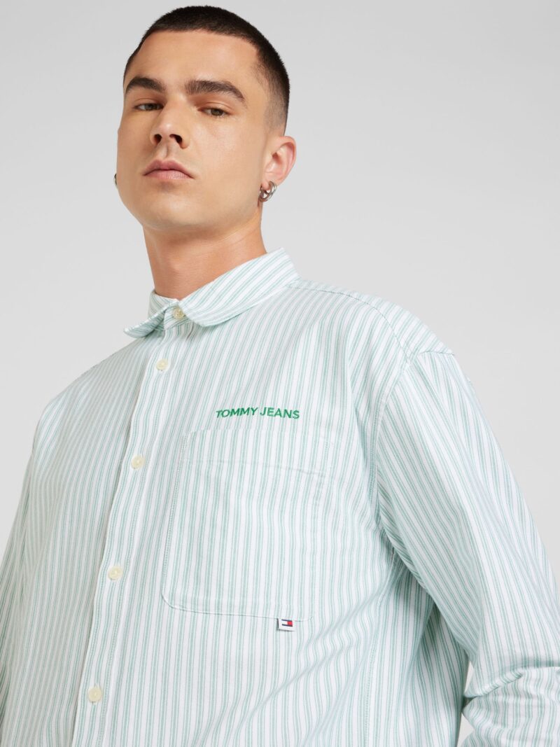 Cumpăra Tommy Jeans Cămașă 'CLASSICS'  verde pastel / alb