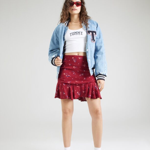 Tommy Jeans Fustă  albastru / roșu / roșu bordeaux / alb preţ