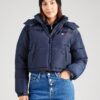 Tommy Jeans Geacă de iarnă 'ALASKA'  bleumarin / roșu / alb