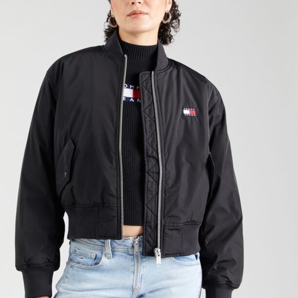 Tommy Jeans Geacă de primăvară-toamnă 'ESSENTIALS'  negru