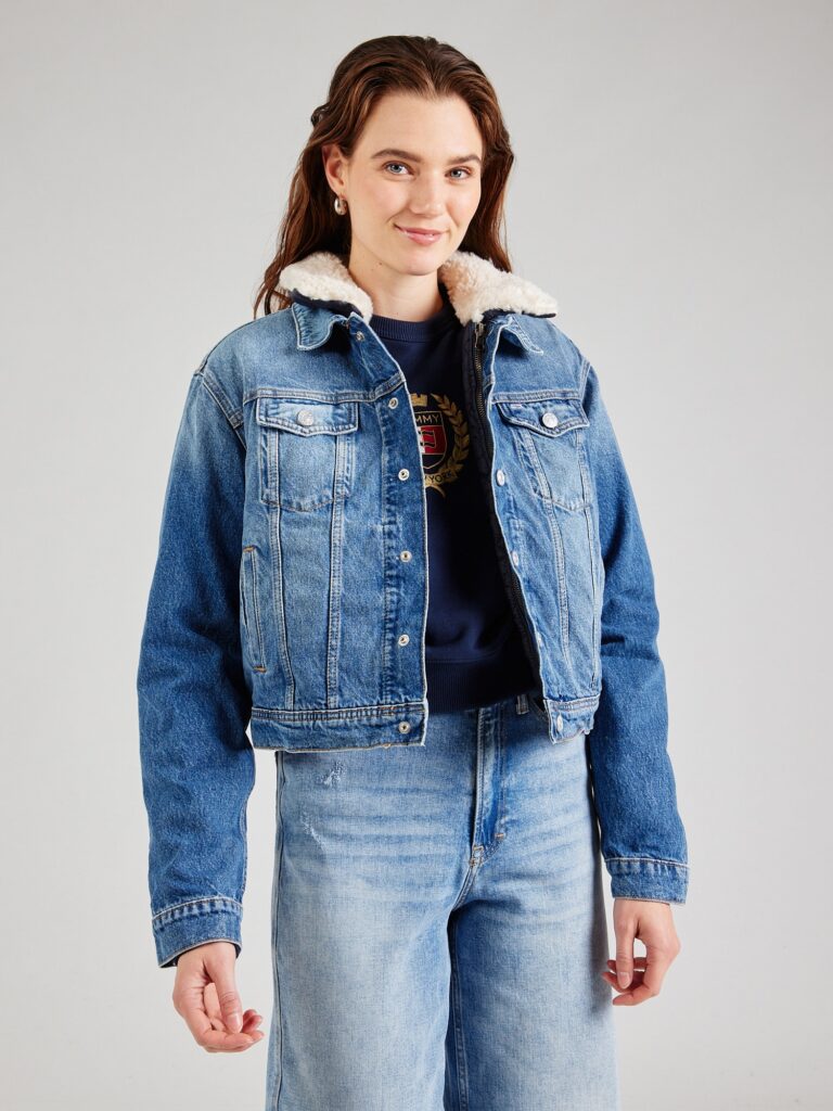 Tommy Jeans Geacă de primăvară-toamnă 'IZZIE'  bleumarin / albastru denim preţ