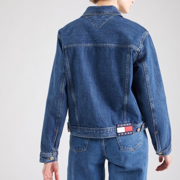 Tommy Jeans Geacă de primăvară-toamnă  albastru denim / roșu / alb preţ