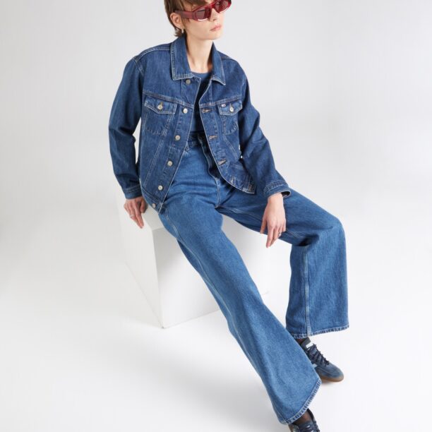 Cumpăra Tommy Jeans Geacă de primăvară-toamnă  albastru denim / roșu / alb