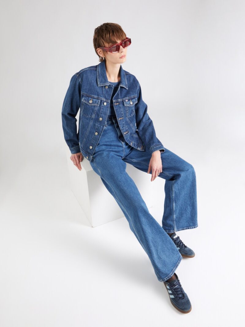 Cumpăra Tommy Jeans Geacă de primăvară-toamnă  albastru denim / roșu / alb