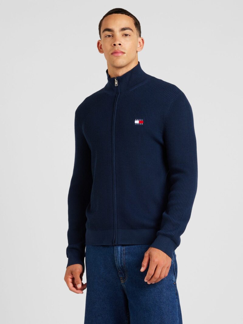 Preţ Tommy Jeans Geacă tricotată  bleumarin / roșu / alb