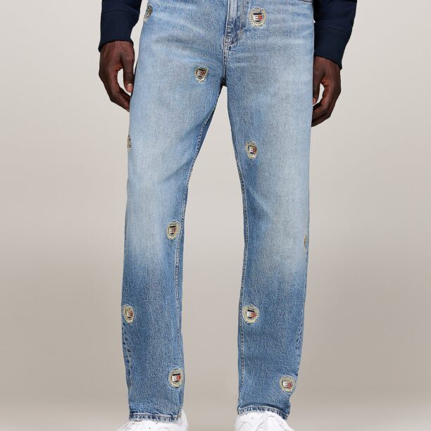 Tommy Jeans Jeans 'Isaac'  bleumarin / albastru denim / roșu / alb