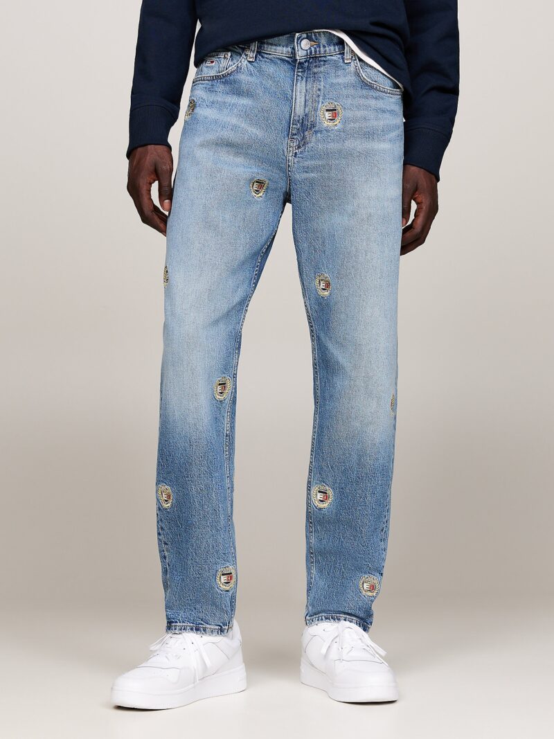 Tommy Jeans Jeans 'Isaac'  bleumarin / albastru denim / roșu / alb