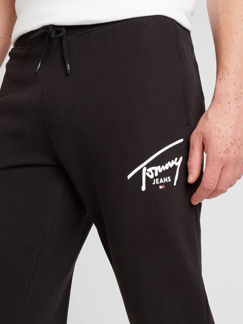 Tommy Jeans Pantaloni  roșu / negru / alb