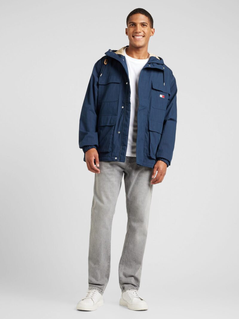 Tommy Jeans Parka de primăvară-toamnă  albastru închis preţ