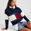 Tommy Jeans Pulover  albastru / roșu / alb