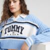 Tommy Jeans Pulover  bleumarin / albastru deschis / alb